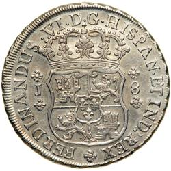 0984- Chile. 8 Reales, 1758 So-J (Santiago)