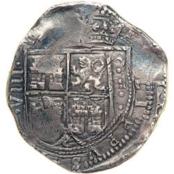 1017- Colombia. 8 Reales, 1657 NoR-P.oRS (Santa Fe de B
