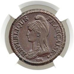 France. 2 Decimes, L AN 4 (1795-1796) A (Paris)