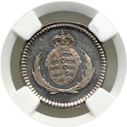 German States - Saxony. Silver Striking of 1 Pfennig, 1