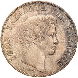 0709- Greece. 5 Drachmai, 1833-A (Paris)