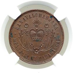 Madagascar. 10 Centimes, 1883-E