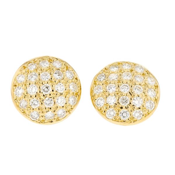 14K Yellow Gold 0.75ctw Diamond Earrings