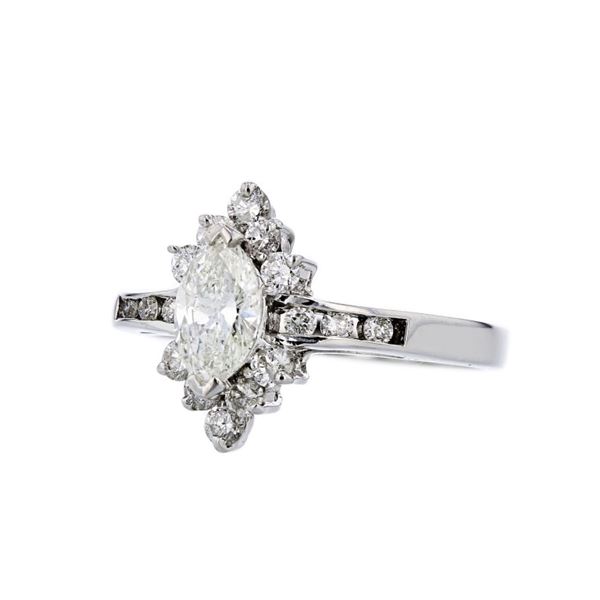 14K White Gold 1.00ctw Diamond Ring