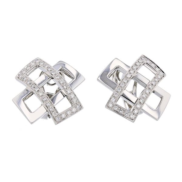 Platinum 1.05ctw Diamond Earrings