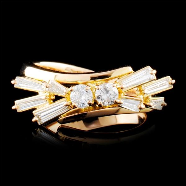 18K Gold 0.55ctw Diamond Ring