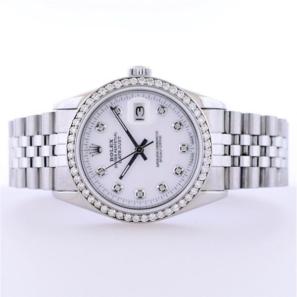 Rolex DateJust SS White 1.50ct Diam 36 Wristwatch