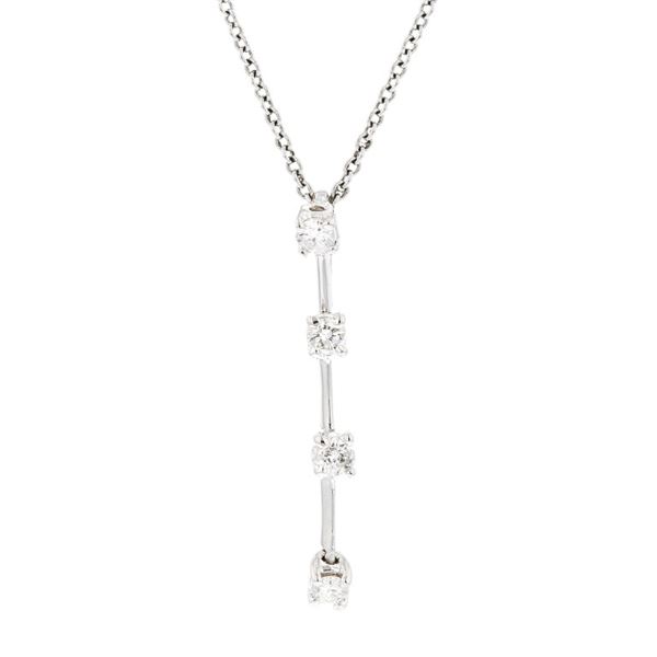 14K White Gold 0.10ctw Diamond Pendant