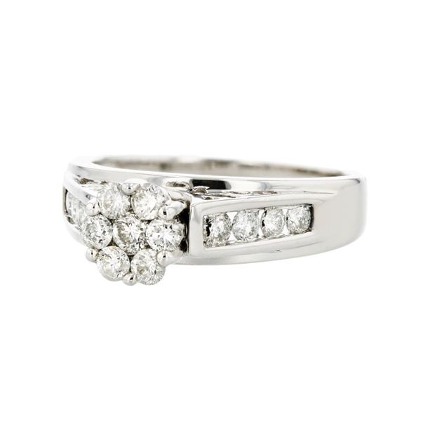 14K White Gold 1.10ctw Diamond Ring