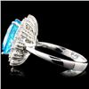 Image 4 : 14K Gold 7.50ct Topaz & 1.25ctw Diamond Ring