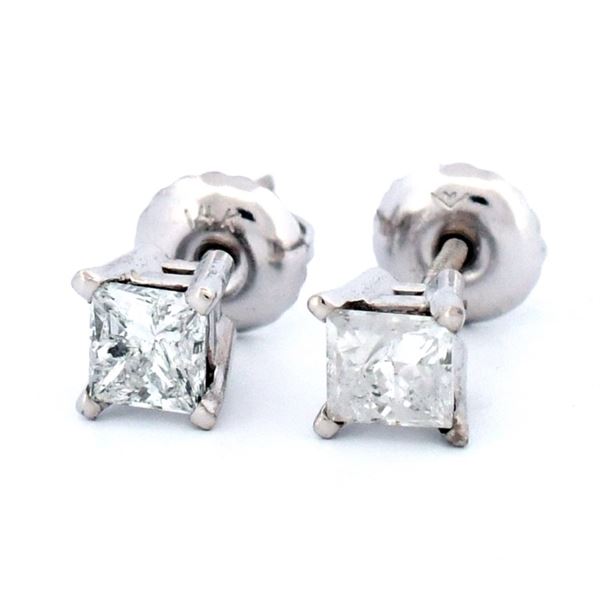 14K White Gold 0.50ctw Diamond Stud Earrings