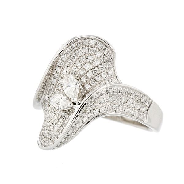 18K White Gold 1.90ctw Diamond Ring