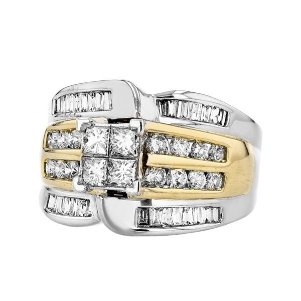 14K White Gold 1.50ctw Diamond Ring