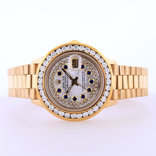 Rolex DateJust 18K Gold 1.50ct Diam 26 Wristwatch