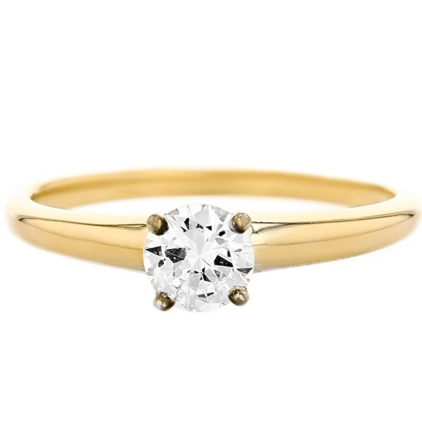 14K Yellow Gold 0.45ct Diamond Solitaire Ring