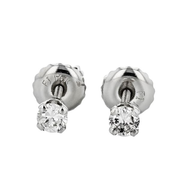 14K White Gold 0.20ctw Diamond Stud Earrings