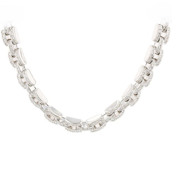 14K White Gold 4.80ctw Diamond Necklace