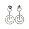 Image 1 : 18K White Gold 2.10ctw Diamond Dangling Earrings