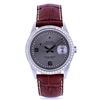 Image 1 : Rolex DateJust Slate String 1.50ct Diam 36 Leather