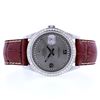 Image 2 : Rolex DateJust Slate String 1.50ct Diam 36 Leather