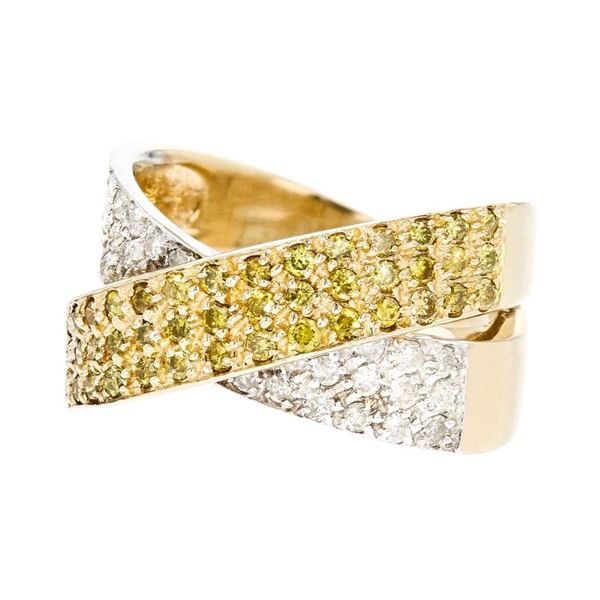 14K Two Tone Gold 1.28ctw Diamond Ring
