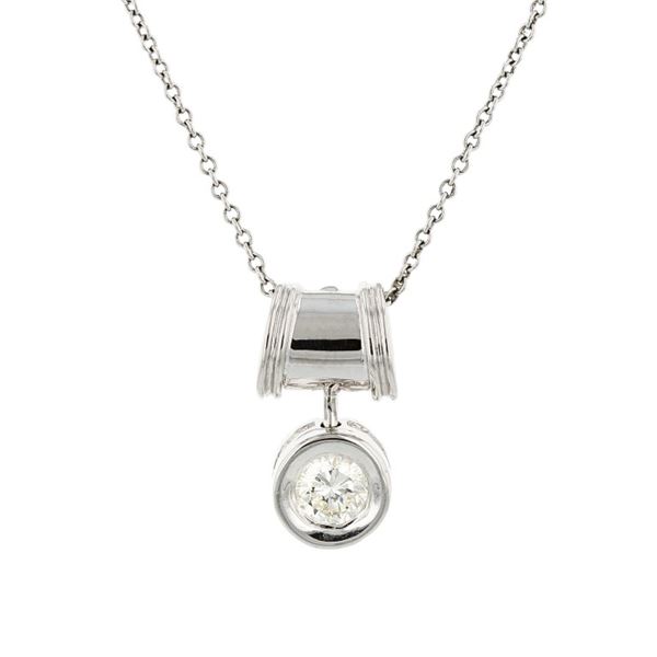 14K White Gold 0.30ctw Diamond Pendant