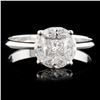 Image 1 : 18K White Gold 0.85ctw Diamond Ring