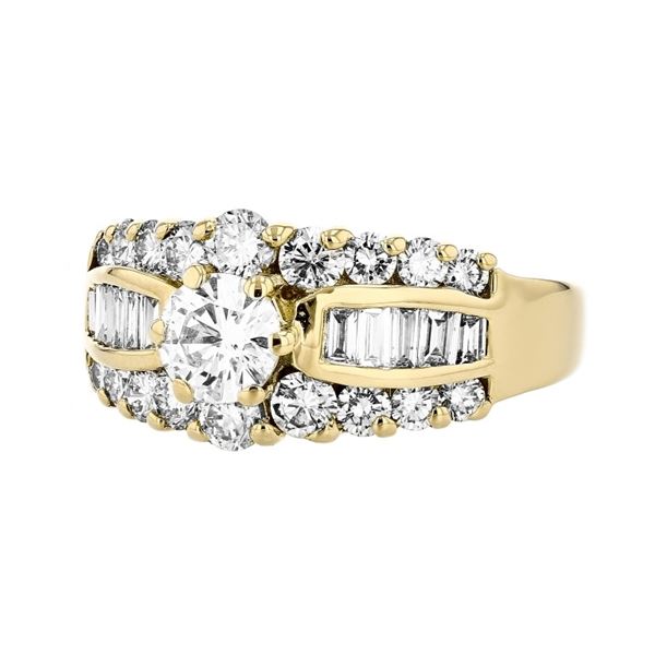 14K Yellow Gold 1.45ctw Diamond Engagement Ring