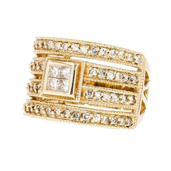14K Yellow Gold 0.75ctw Diamond Ring