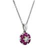 Image 2 : 14K White Gold 0.65ct Ruby & 0.10ctw Diamond Penda
