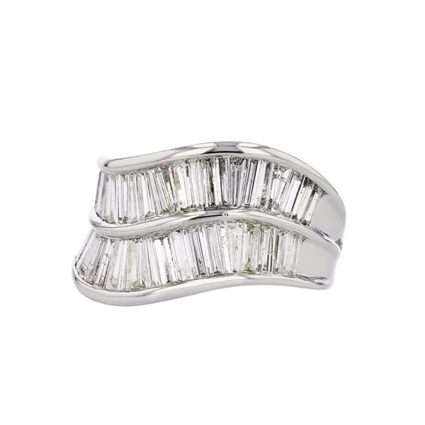 Platinum 2.00ctw Baguette Diamond Band Ring