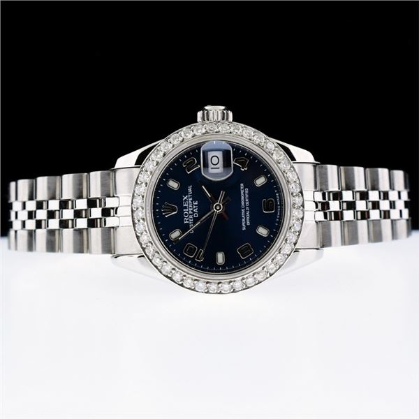 Rolex DateJust SS Arabic 1.00ct Diamond 26 Watch