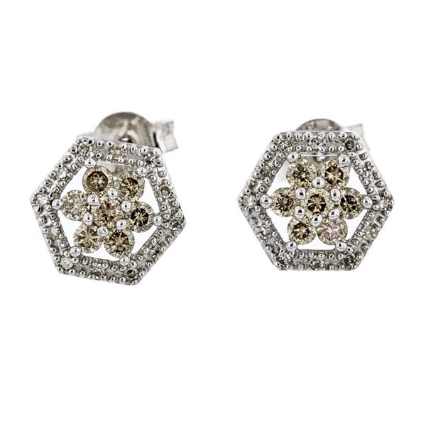 14K White Gold 0.50ctw Diamond Earrings