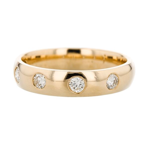 14K Yellow Gold 0.45ctw Round Diamond Band