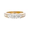 Image 2 : 14K Two Tone Gold 1.50ctw Round Diamond Ring