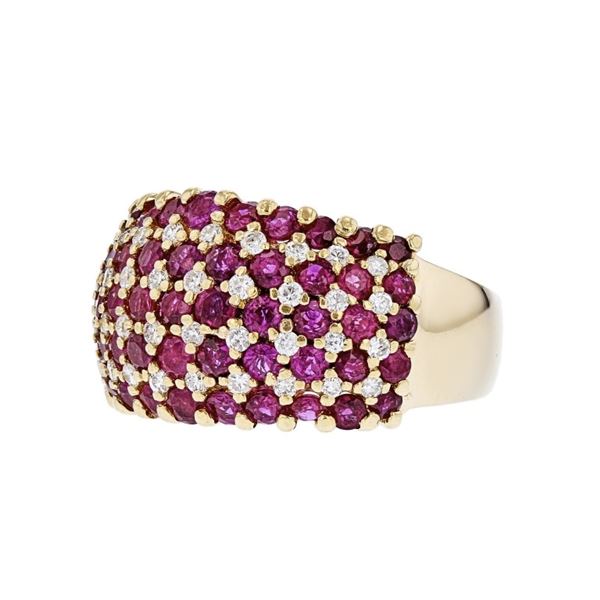 14K Yellow Gold 2.80ct Ruby & 0.40ctw Diamond Ring