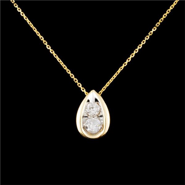 14K Gold 0.60ctw Diamond Pendant