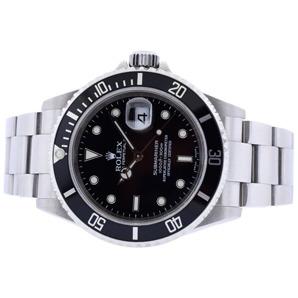 Rolex Submariner-Date SS Black Divers 40 Wristwatc