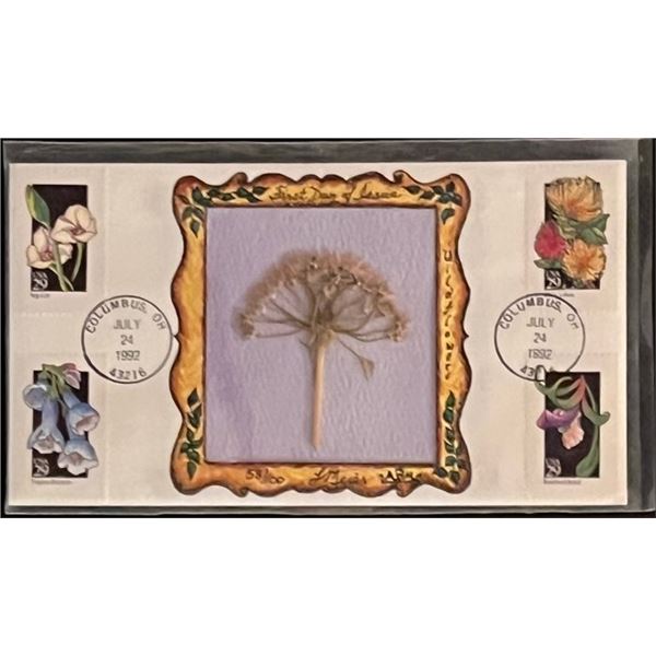 Pressed Flower Art FDC 1992.