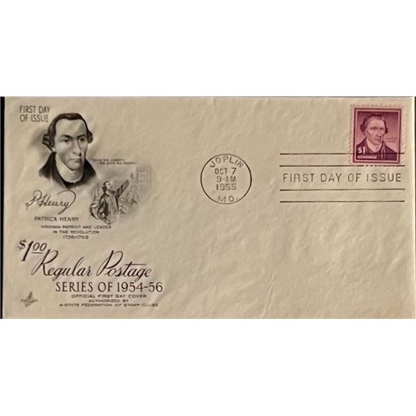 1955 FDC Patrick Henry envelope