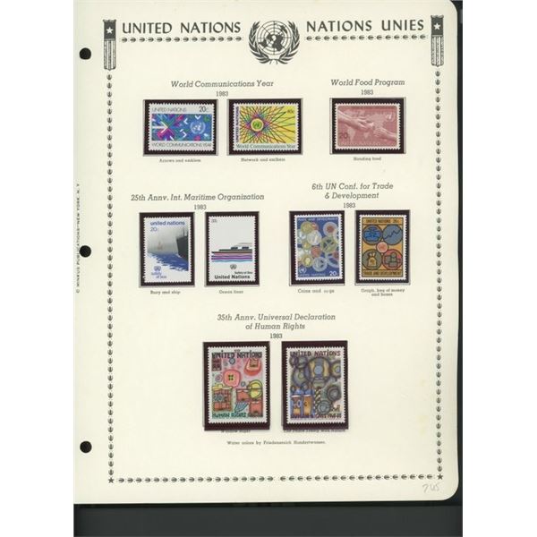 United Nations New York Stamps 1983