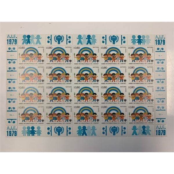 1979 Annee Internacionale De L'Enfant stamp set of 20