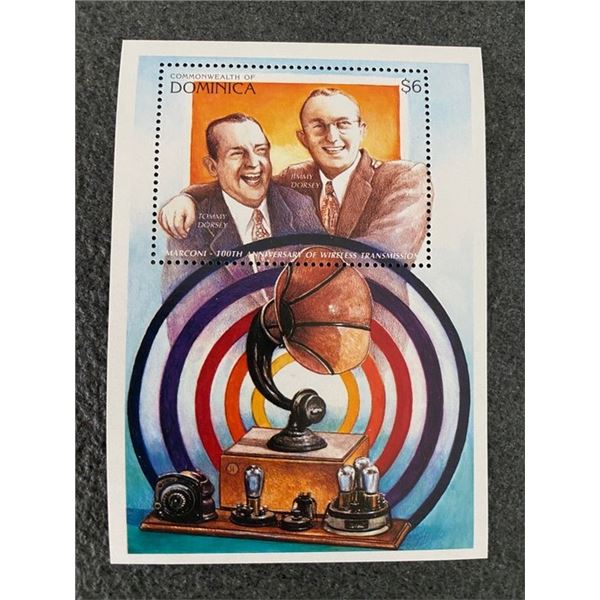 1996 100th anniversary of wireless transmission souvenir stamp sheet