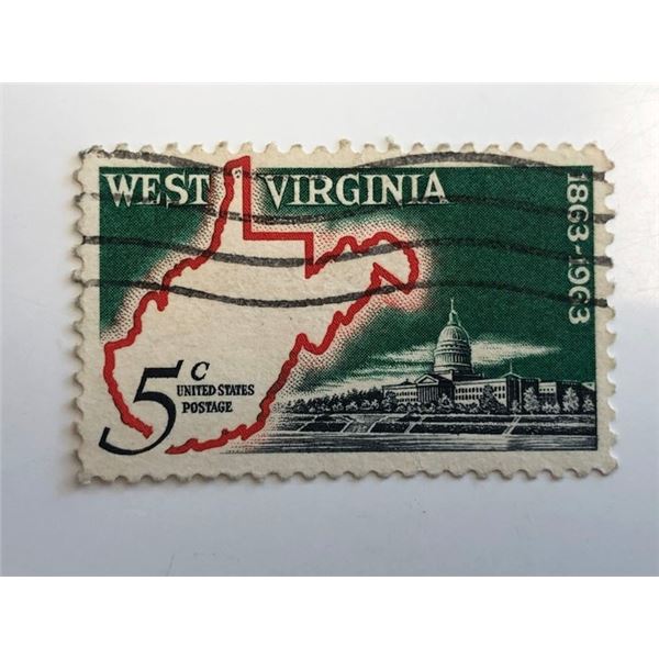 1963 5c West Virginia Statehood Stamp