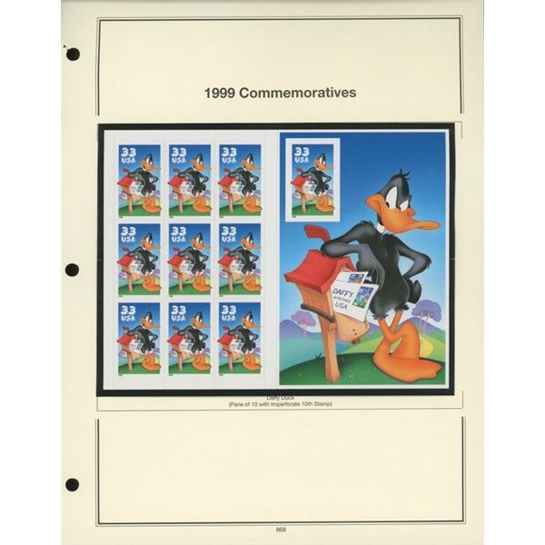 1999 Commemoratives:  Daffy Duck Stamp Sheet