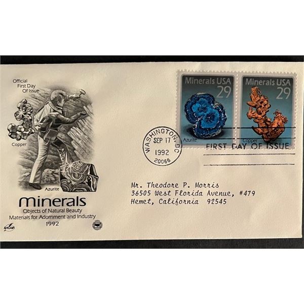 Minerals First Day Cover.