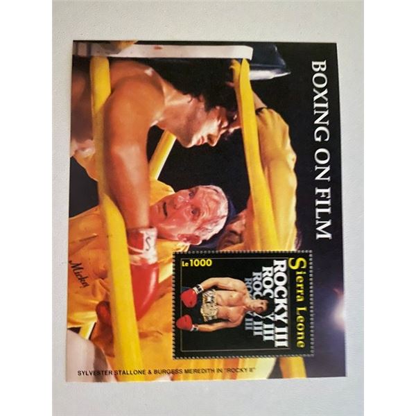 1993 Sierra Leone Boxing on Film Rocky souvenir stamp sheet
