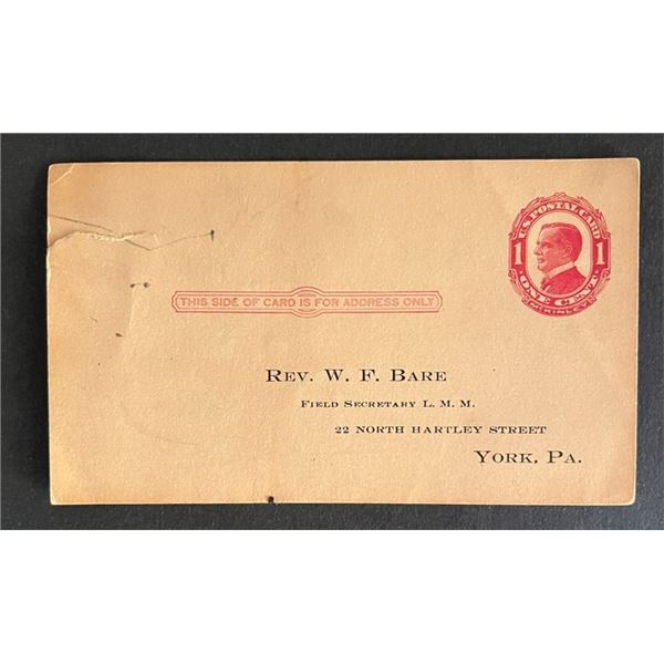 United States 1900s post card