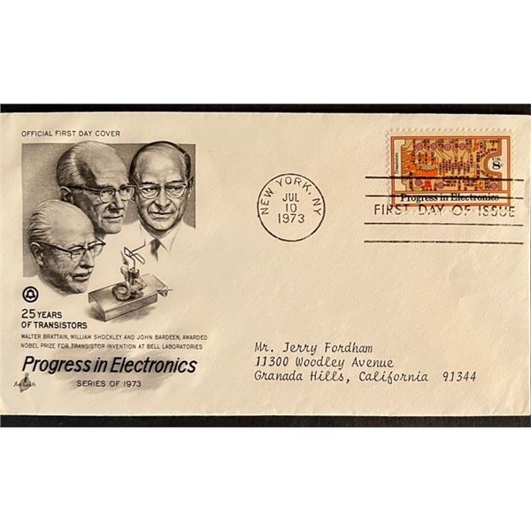 25 Years of Transistors Progress in Electronics First Day Cover