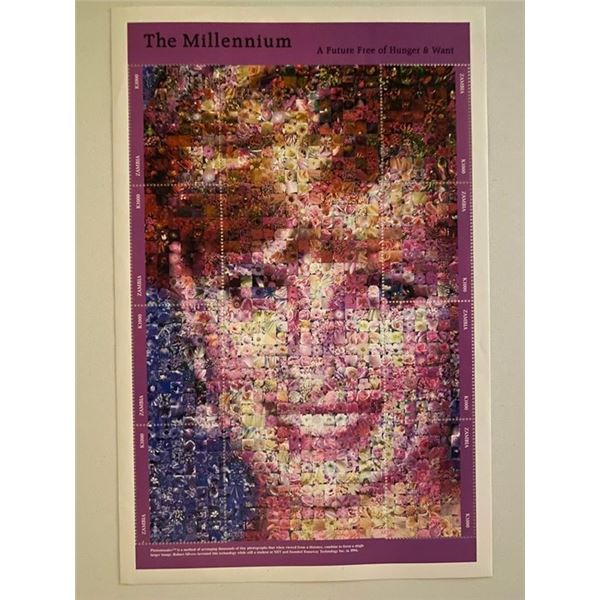 Diana, Princess of Wales, commemorative stamp sheet